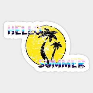Hello Summer! (Distressed Version) Sticker